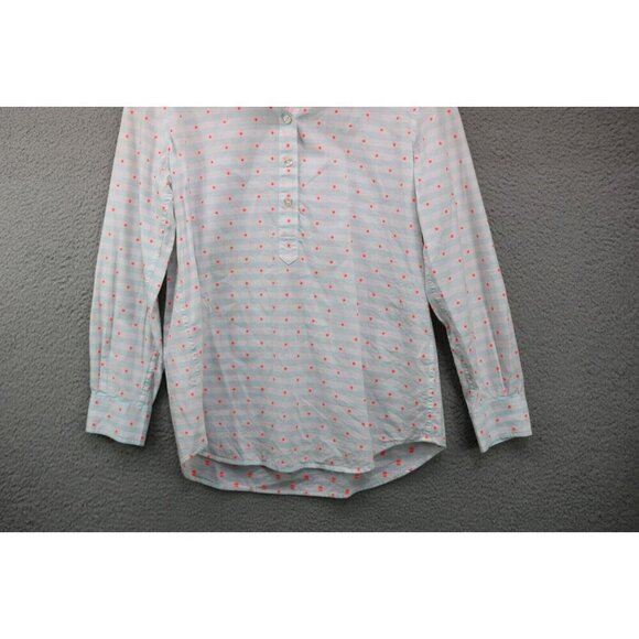 Vineyard Vines Long Sleeve Button Half Way Top-Size 8 - Picture 3 of 9